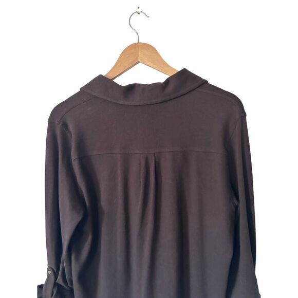 Lauren Ralph Lauren Chest Pocket Roll Tab Sleeve Button Down Shirt Purple Small - Picture 5 of 9